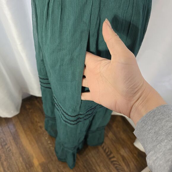 Boden Trim Detail Maxi Dress Deep Forest Green US 2 Womens Spring Photos Boho - Picture 6 of 12